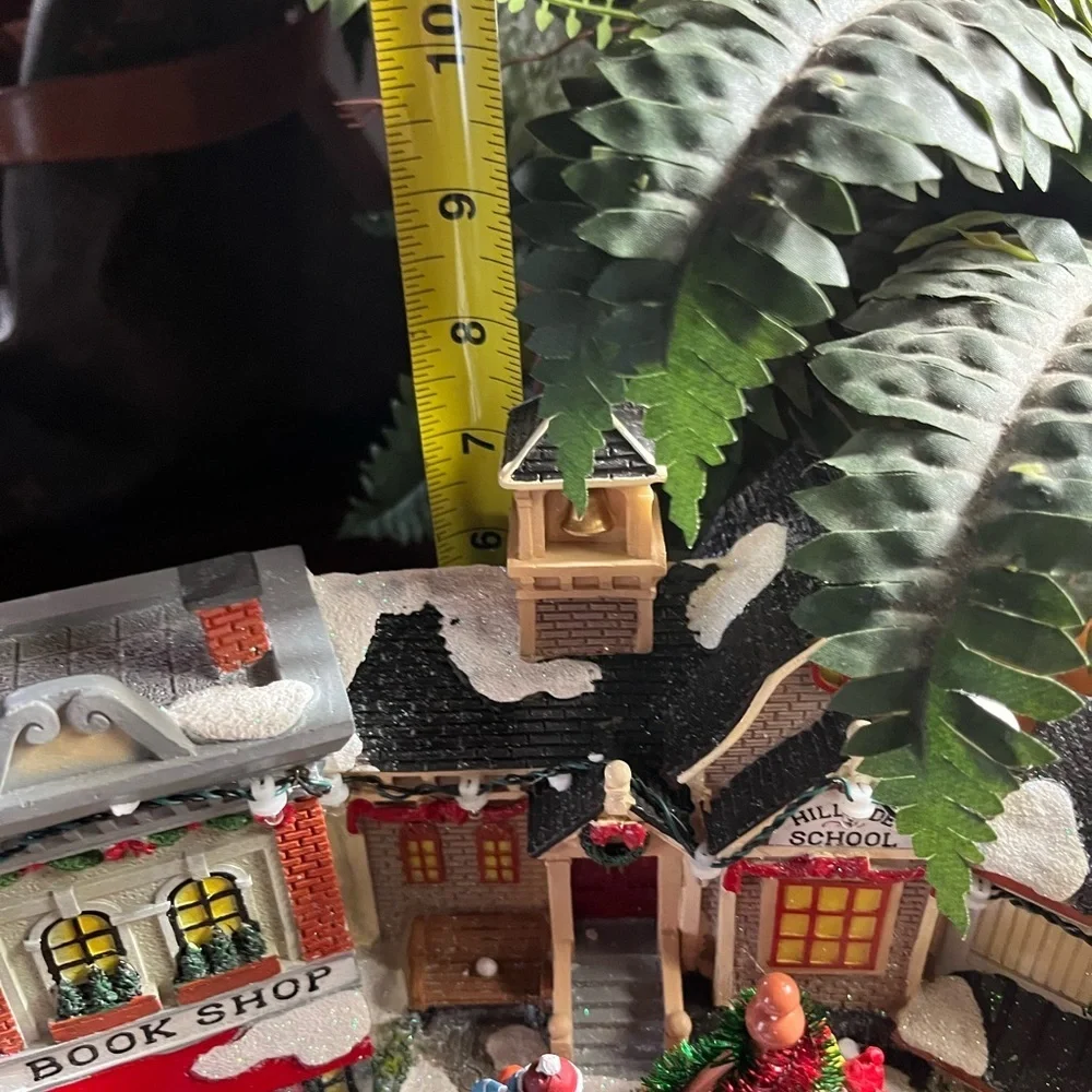 St. Nicholas Square Holiday Village with Green and Red Accents. Animated